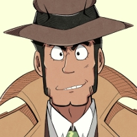 A doodle bust of Zenigata.