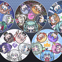 A series of 3-inch button designs featuring the Project Sekai units!