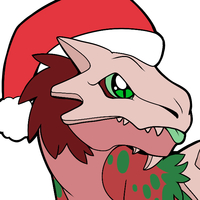 The it chrismas dino comic but with a Rykor from Santae.net.