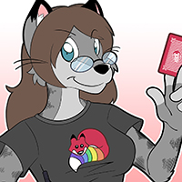 Drew my friend TabbieWolf's fursona for our shared ConnectiCon booth banner!