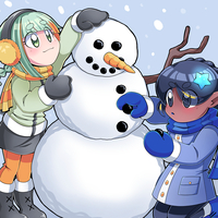 Chis-A and SELENA building a snowman, for Chorical's Jingle Bells remix!